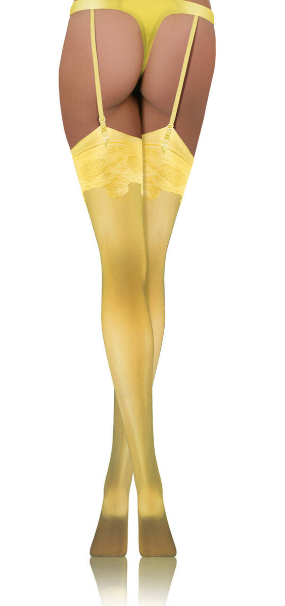 Sesto Senso Damen Strümpfe PDP 03 – Elegante Halbmatte Feinstrümpfe, 20 DEN, Komfortabel und Elastisch, Poliamid, Ideal für Arbeit und Romantische Anlässe, Gelb, Für Frauen