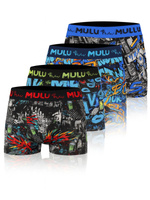 Sestimi Herren Boxershorts Bambus Baumwolle – Bequeme Passform, 4er Pack, Mehrfarbig, Atmungsaktiv, MPR80212, Unterwäsche für Männer mit Print Design, Elastisch und Weich