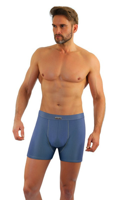 Sesto Senso Herren Baumwoll Boxershorts – Bequeme Unterwäsche mit Elastan, Atmungsaktiv, Flache Nähte, Ohne Druckstellen, Blau, für Männer