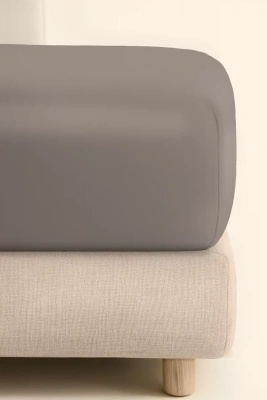 Spannbetttuch Dunkel Beige