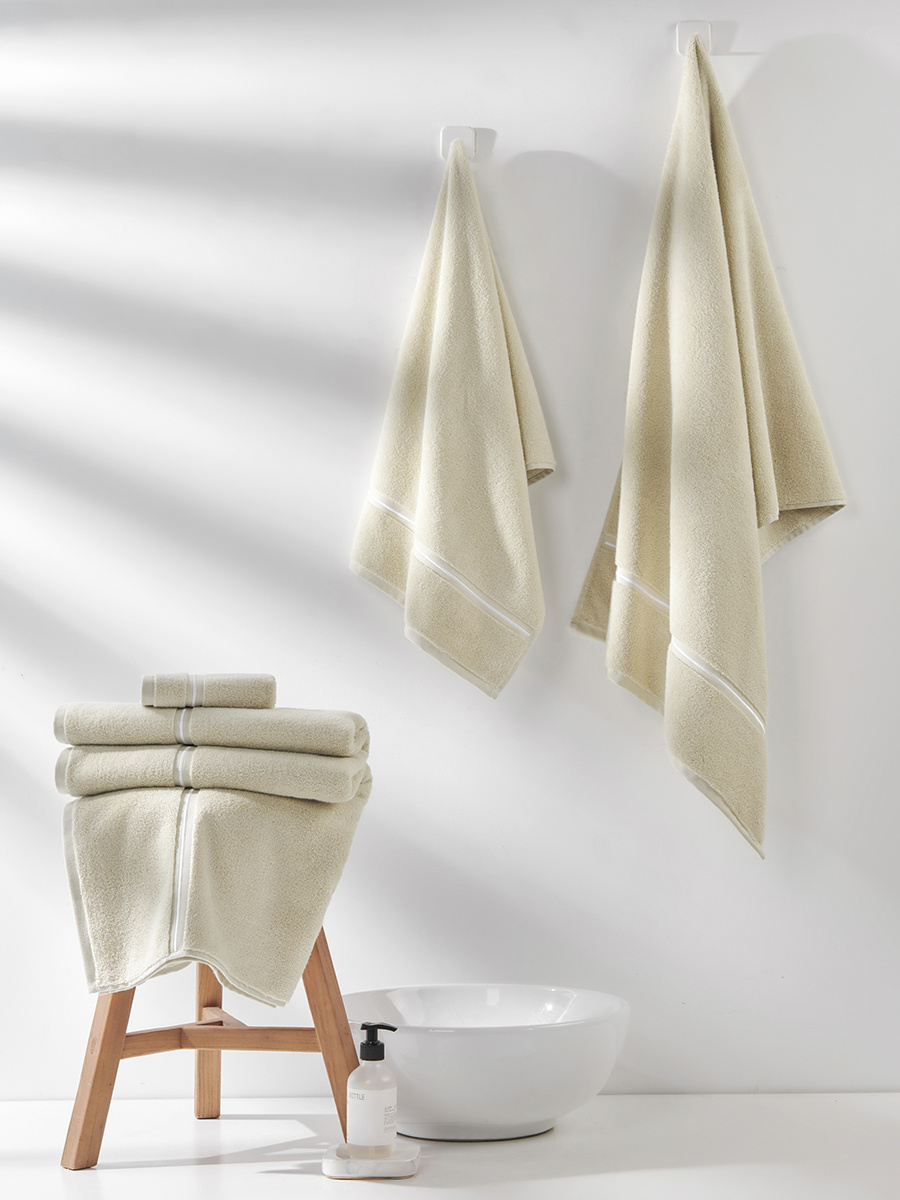 Handtuch Libre Beige/Weiße Biese