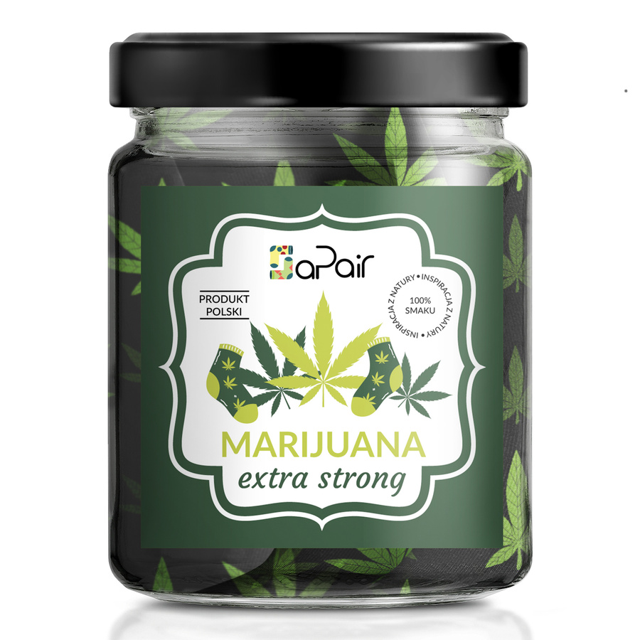 Skarpety Damskie / Męskie w Słoiku na prezent Marihuana