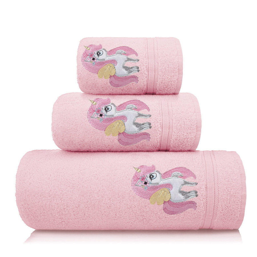 Baby Towel Unicorn Pink