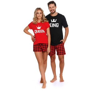 Doctor Nap Męska piżama King z czerwonymi spodenkami