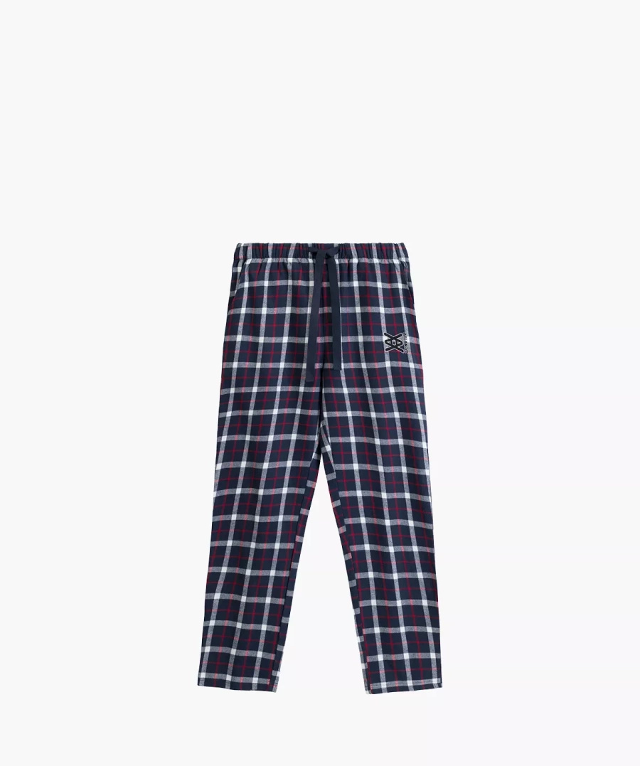 Pyjamahose Serie Nmb-045 Kariert Dunkelblau/Blau