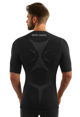 Kurzarmshirt Herren Thermo Active Schwarz