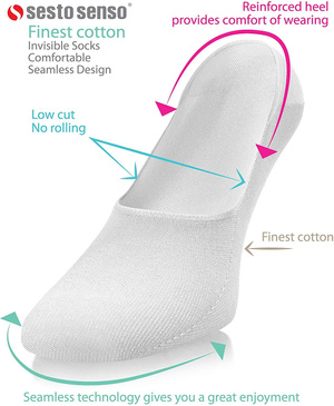 niewidoczne oddychające BALERINKI mokasynki męskie Sesto Senso