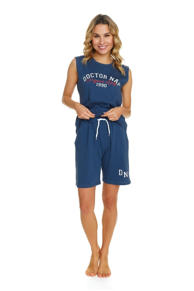 Doctor Nap Blauer Pyjama im sportlichen Stil