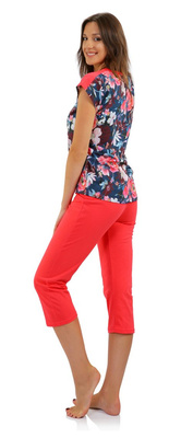 bawełniana piżama damska 3/4 Lena Sesto Senso