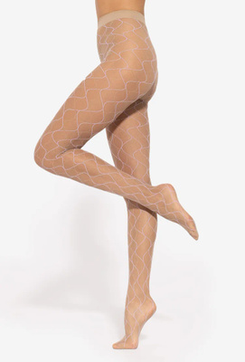 Mosaik gemusterte Strumpfhose 20 Den