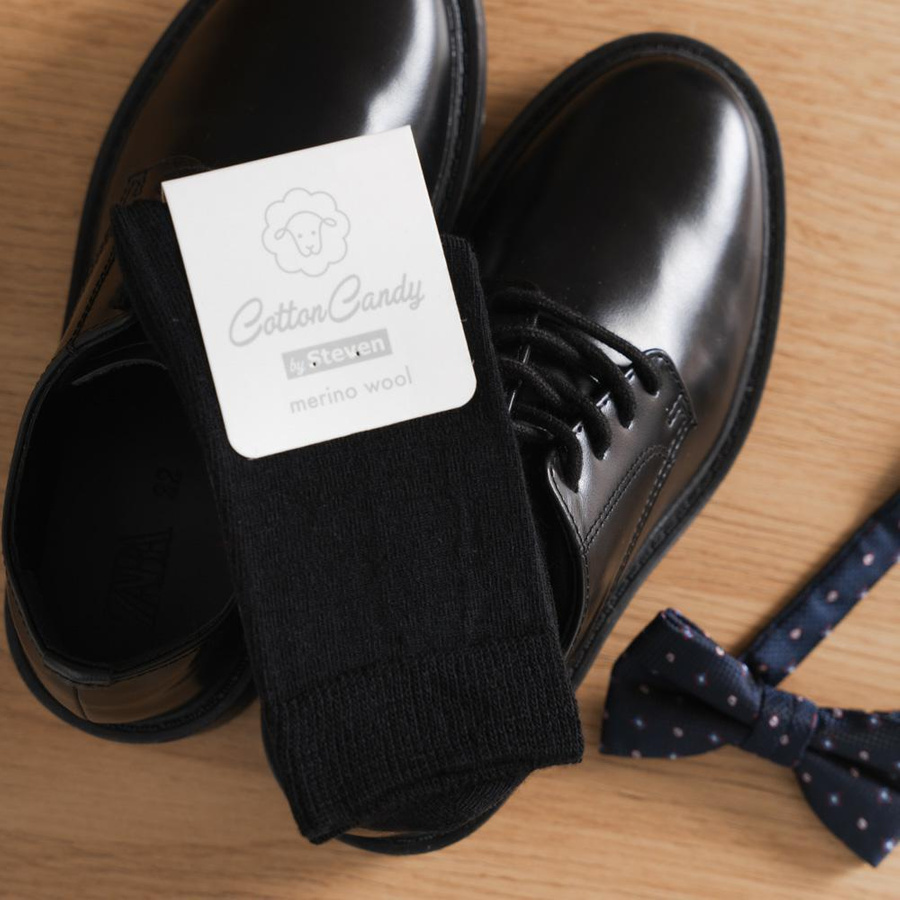 Socken Kinder Serie Merino Wool Schwarz