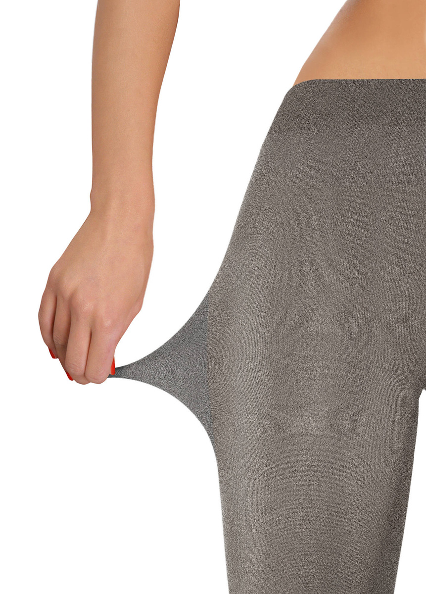 Sesto Senso Damen Strumpfhose Gerda 100 DEN – Warme Akryl Strumpfhose mit Jacquardmuster, Weiches und Bequemes Design, Ideal für Wintertage, Rot/Bordeaux, Größe 2 bis XL