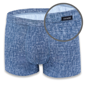 Herren-Boxershorts Authentic Mini 223 blau melange Cornette