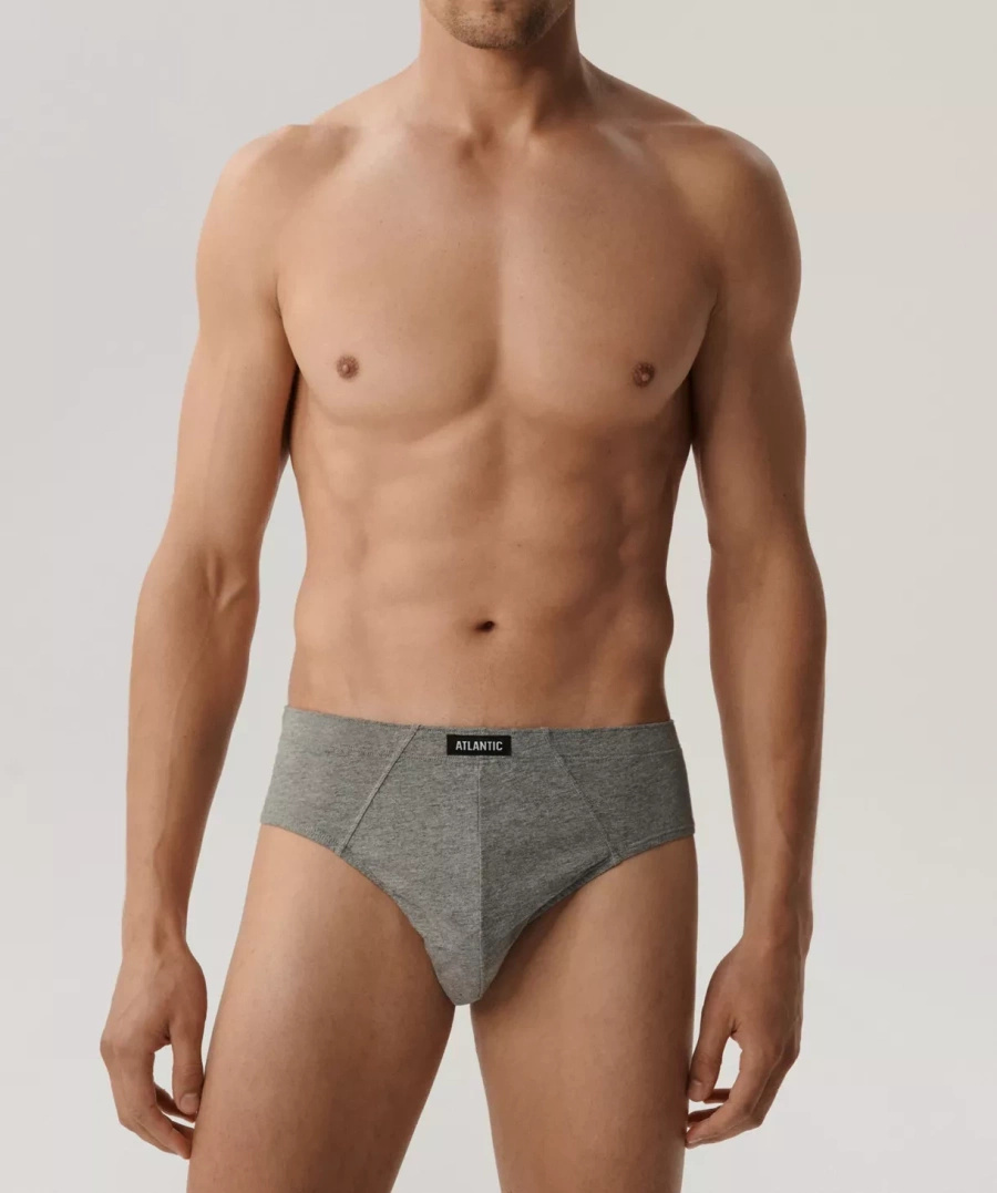 Herrenslips Serie 3BMP-006 Grau Schwarz