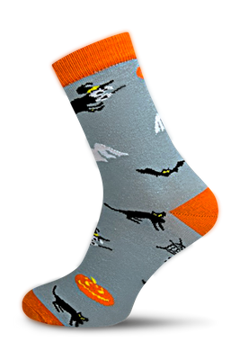 5X Bunte Herrensocken für Halloween