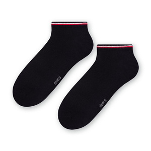 Herrensocken mit gestreifter Kunst. 075 NZ002 schwarz