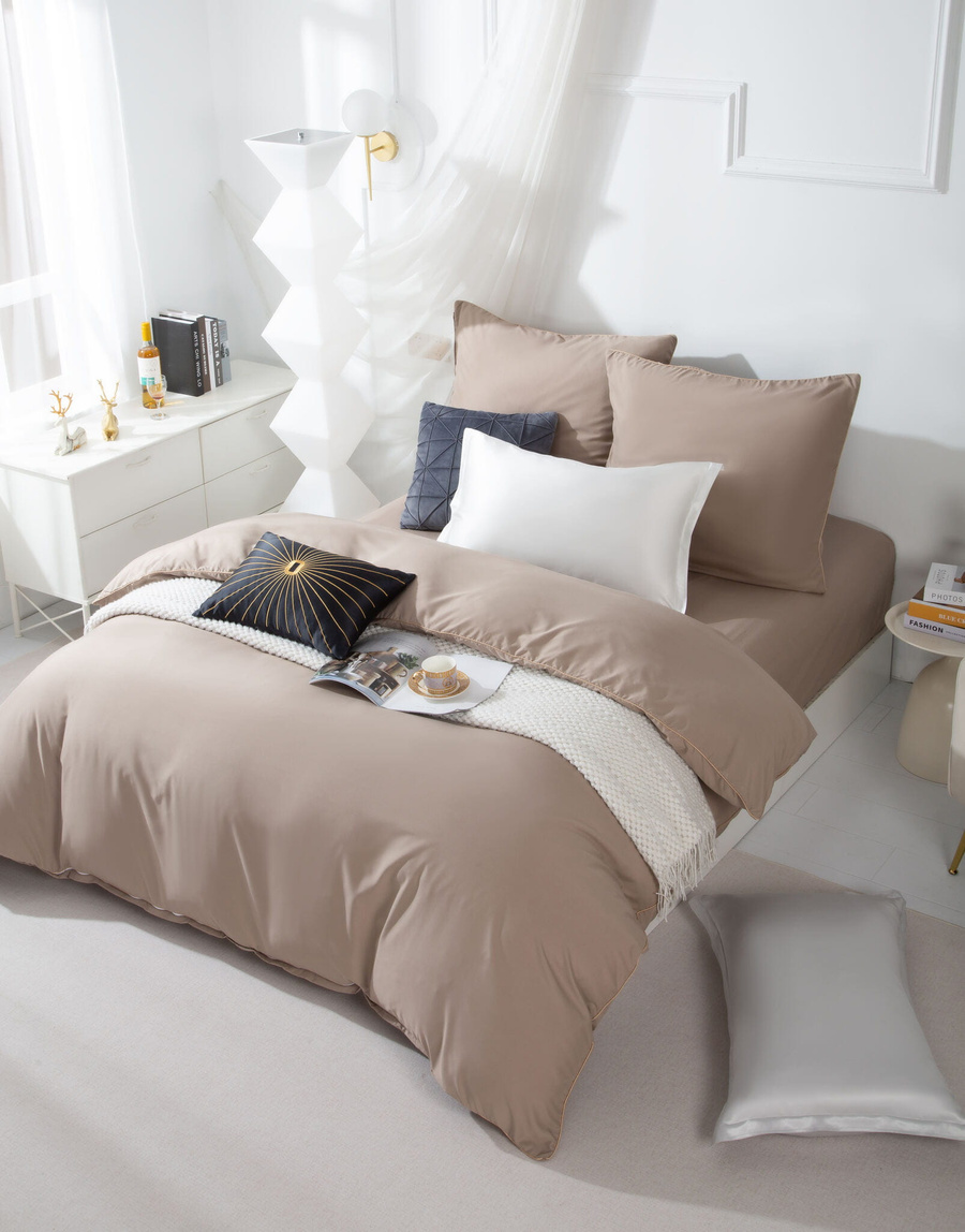 Bettwäsche Beige Gold