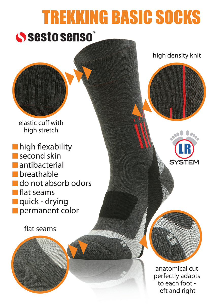 Sesto Senso Trekking Winter Skisocken Set – Warme, Antibakterielle Socken mit Silberionen, Thermoline Technologie, 3er Pack, Mehrfarbig, Damen und Herren, Ideal für Outdoor-Aktivitäten, Atmungsaktiv, Verhindert Blasenbildung