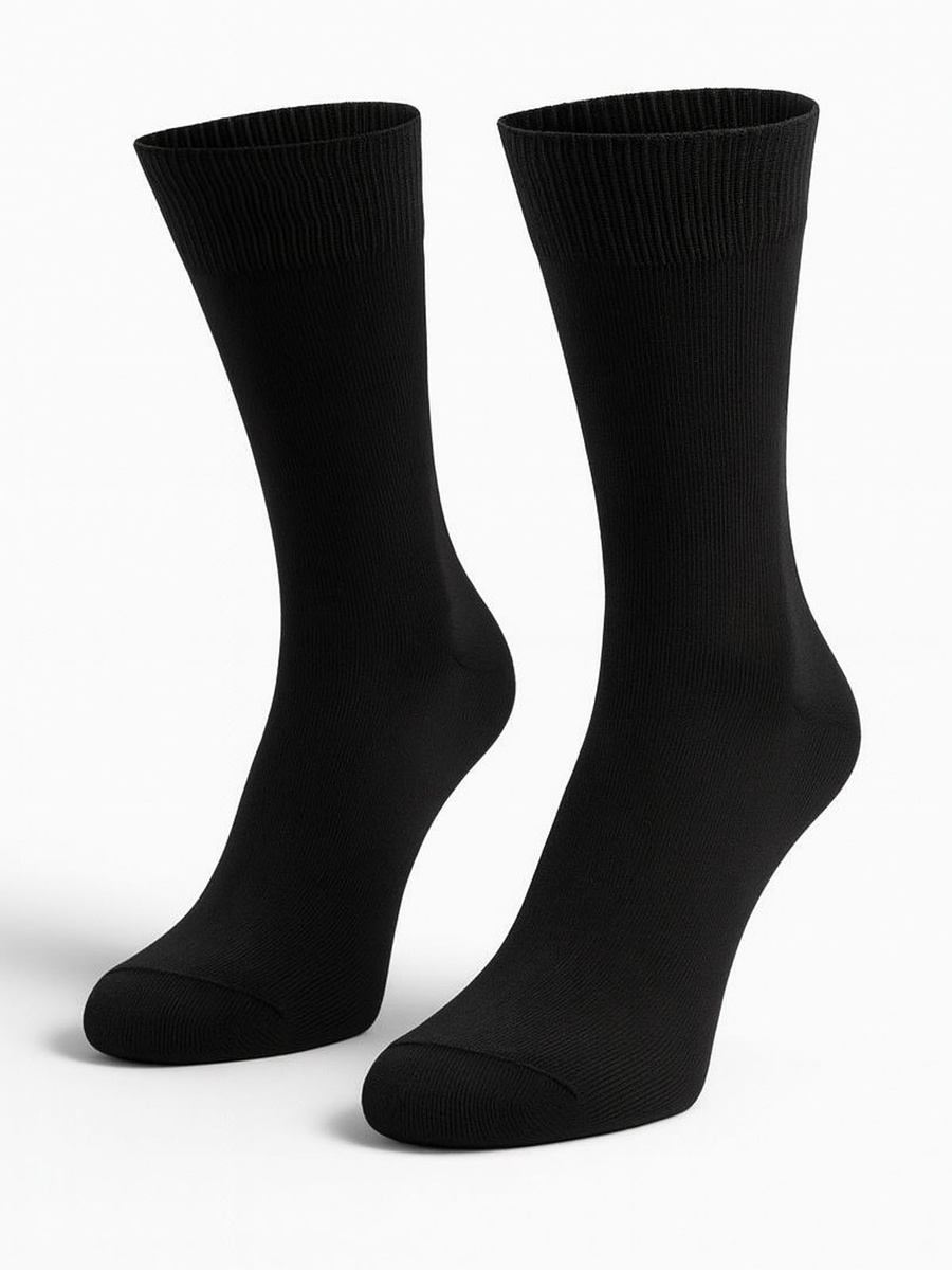 Herren-Socken Merinowolle Schwarz