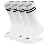 Sesto Senso Herren Skarpetki Frotte – Bequeme Lange Socken, Baumwolle, Nicht-Drückend, Fördert Blutzirkulation, 4er Pack, Weiß/Schwarz, Herbst/Winter, Sport