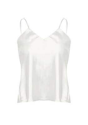 Top Satin Karen Weiß