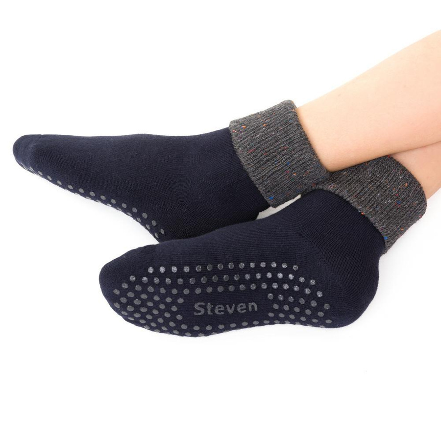 Skarpetki frotte z ABS art. 038 TT017 granatowe