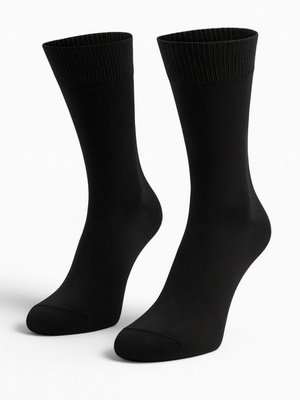 Herren-Socken Merinowolle Schwarz