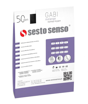 Sesto Senso Damen Strumpfhose 50 DEN Gabi – Bequeme, Halbdeckende Strumpfhose aus Poliamid, Elastisch, Langlebig, Ideal für Alltag und Besondere Anlässe, Farbe: Nero/Schwarz