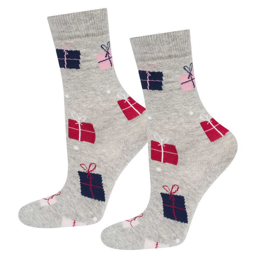 4er Set SOXO GOOD STUFF Damen Socken bunt Merry Christmas Gift