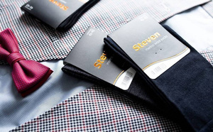 Podkolanówki męskie z wełny merino art. 008 KD006 granat