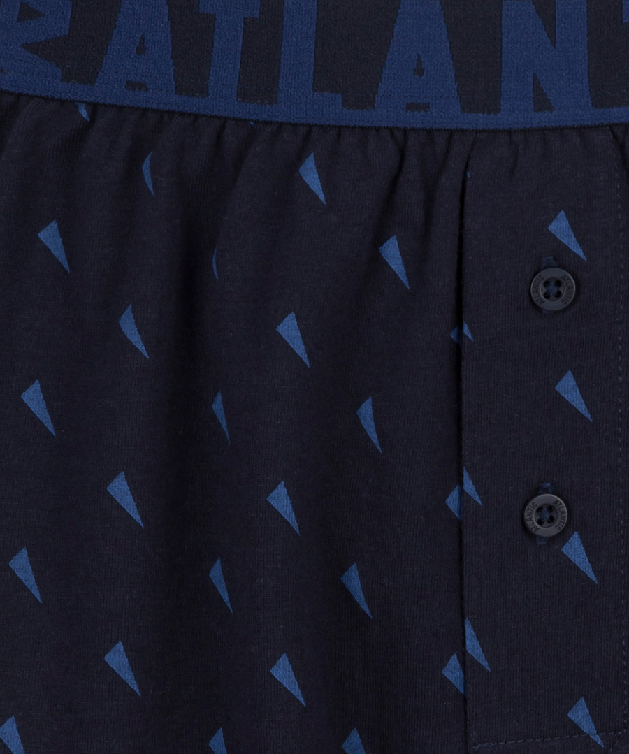 Herren-Boxershorts Serie 2MBX-035 Dunkelblau und Blau