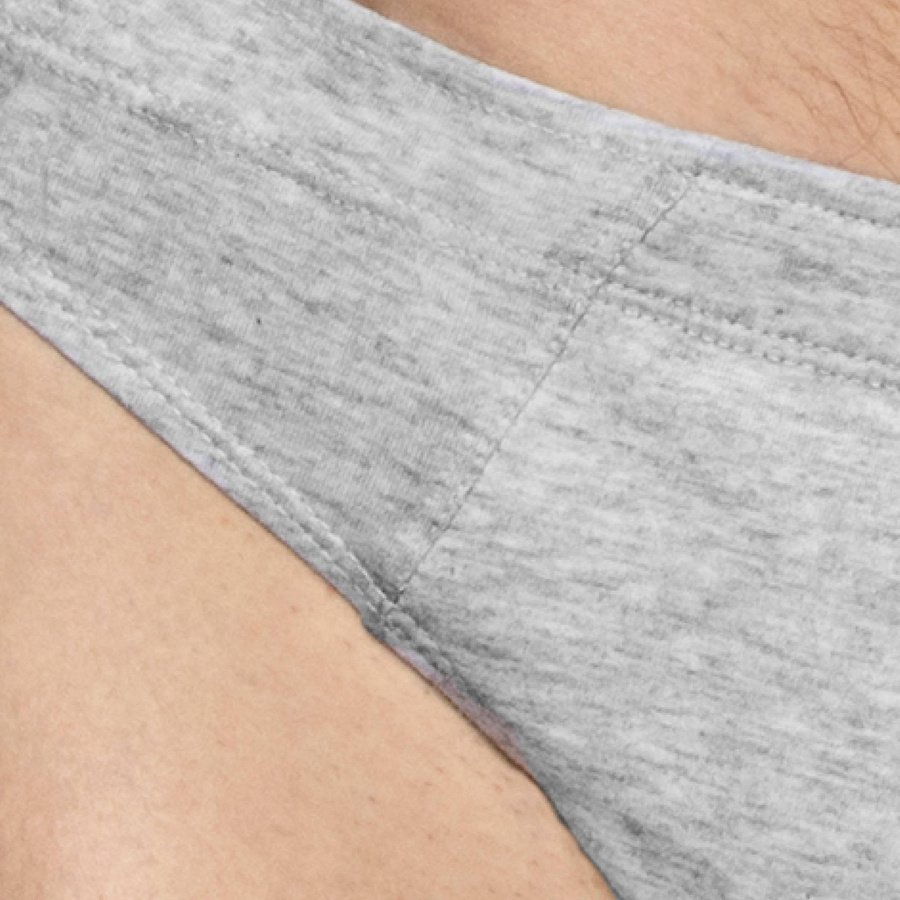 Herren Slips 3BMP-322 Grau Schwarz Weiß