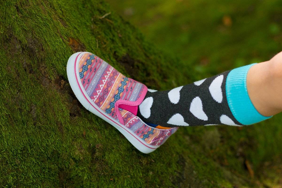 Graue Soxo Good Stuff Kindersocken mit Herzen