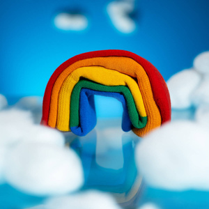 Skarpetki Damskie/Męskie w kartoniku na prezent Tęcza