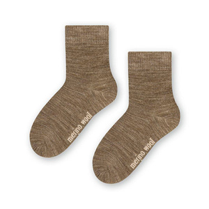 Kunstsocken aus Merinowolle. 130 GE010 melange beige