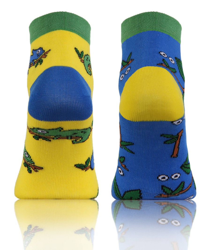 Kolorowe śmieszne ZAKOSTKI SKARPETY FINEST Sesto Senso