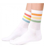 Sportliche gestreifte Socken für Damen/Herren Mehr Mode