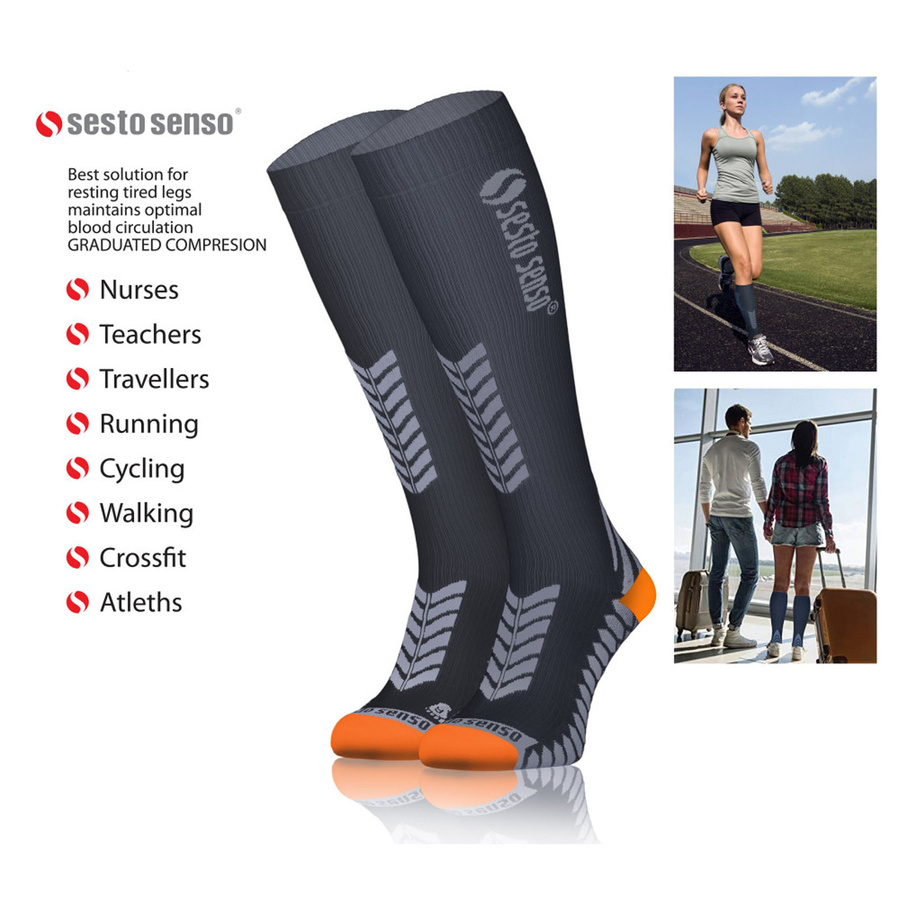 Șosete lungi de compresie Seria Gri