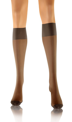 Sesto Senso Damen Podkolanówki – Massierende Sohle, 20 Den, Poliamid-Elastan Mix, Nicht-Drückend, Unterstützt Durchblutung, Elegant Halbtransparent, 3er Pack, Schwarz