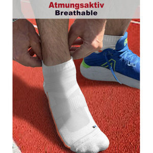 Sesto Senso Herren Sport Socken SKB10 – Atmungsaktiv, Nahtlos, Poliamid, Verstärkte Frottee-Bereiche, Thermoregulierend, Ideal für Sport und Fitness, Blau/Weiß