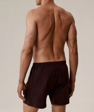 Lockere Herren-Boxershorts 2mbx-054 Khaki und Rot