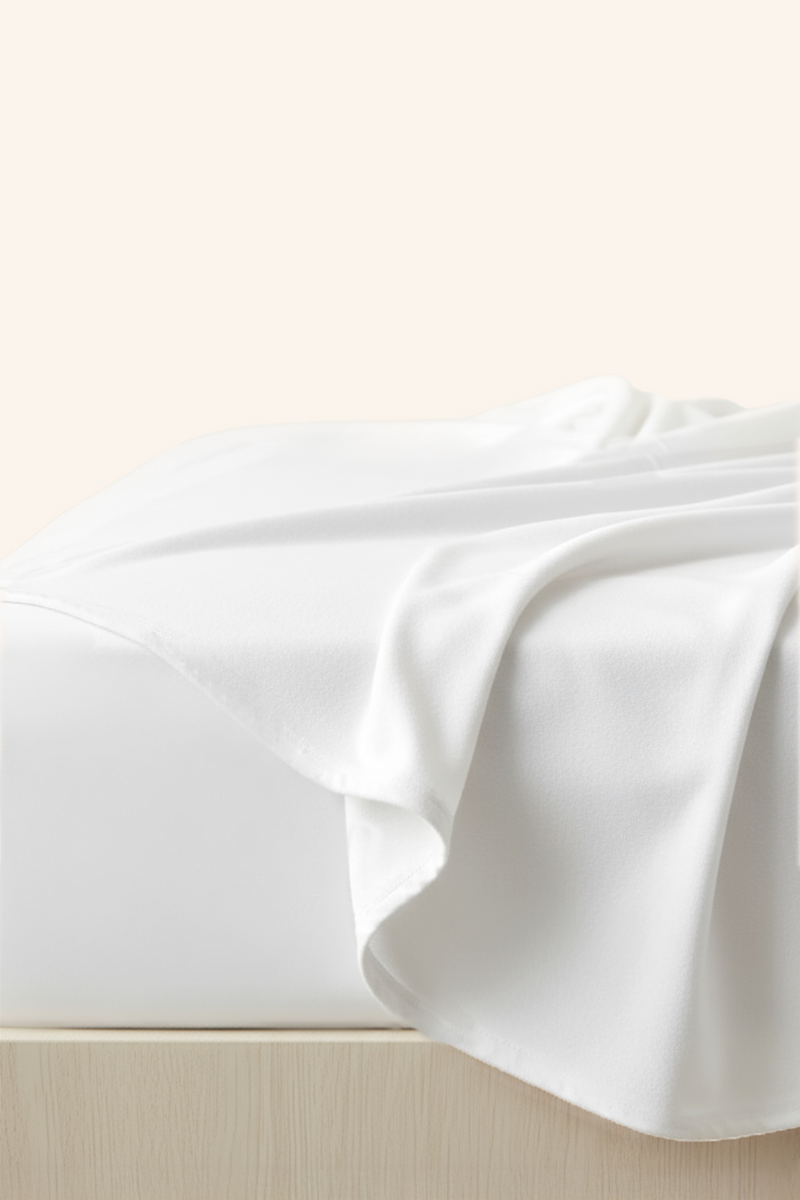 Cearceaf Flanel White Fara Elastic