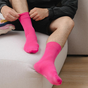 Skarpety garniturowe gładkie art.056 H103 szare