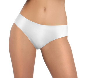 Sesto Senso Damen Figi – Laser Geschnittene Mikrofaser Unterwäsche, Nahtlos, Unsichtbar unter Kleidung, Mit Baumwolleinsatz, Silikonband, Weiß, Komfortabel und Hygienisch