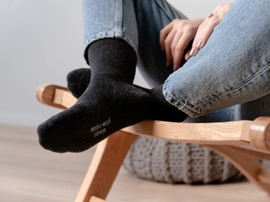 Halbe Frotteesocken aus Merinowolle Art. 130