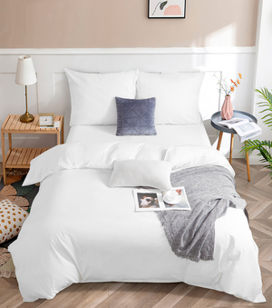 Bettwäsche Satiniert Weiß