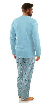 Schlafanzug Herren Serie Blau