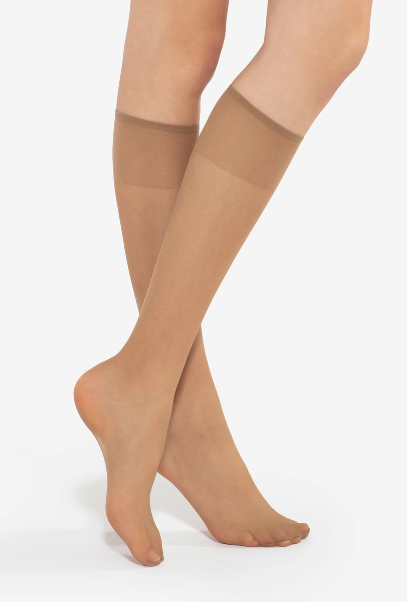 2x Lycra Kniestrümpfe halbmatt 15 Den Gatta