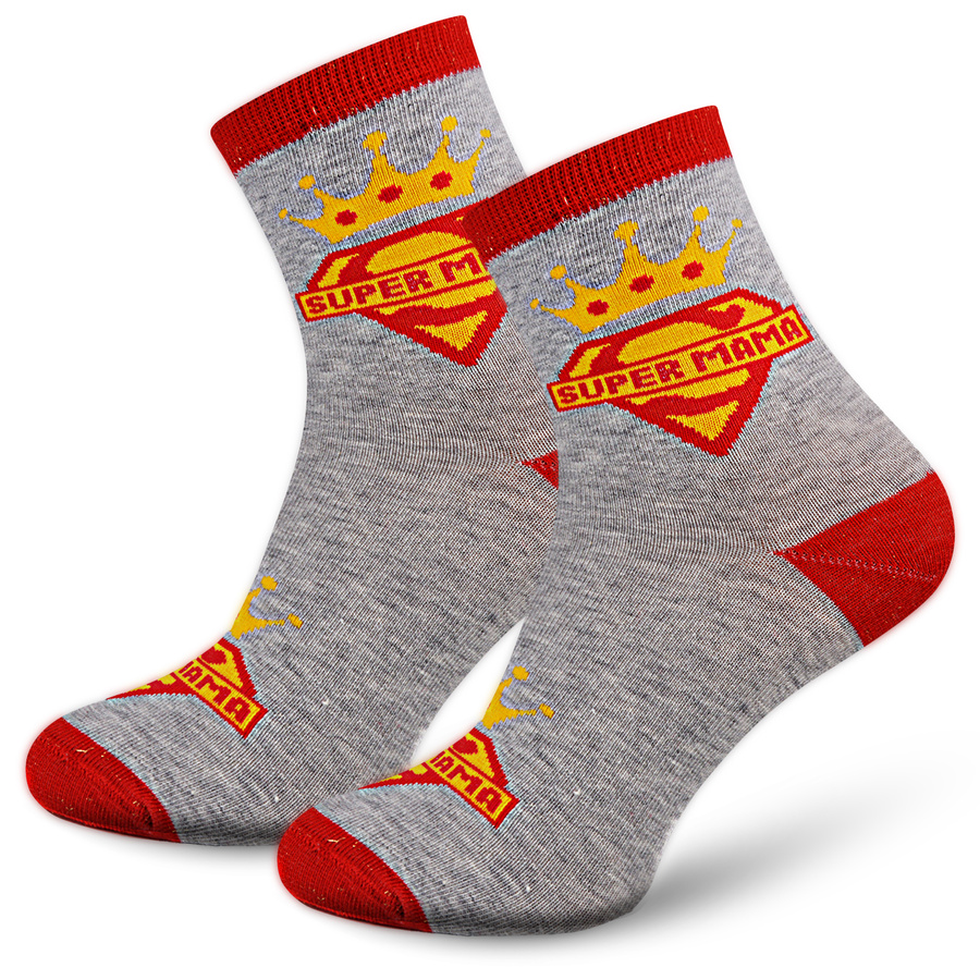 Muttertag Gemusterte Socken Für Geschenk Milena Grau