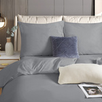 Lenjerie de pat Gri închis Satinat